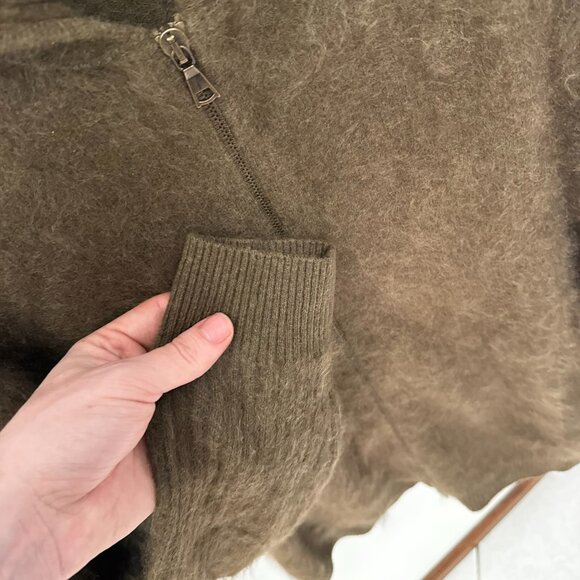 JOHN VARVATOS CASHMERE "Catherine" Hoodie in Green sz.M (MSRP $798) - Picture 5 of 9